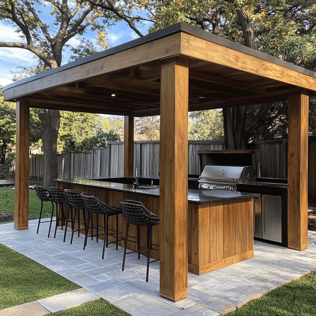 outdoor living creation like kitchens and custom wooden outdoor furniture with JH Studio Furniture