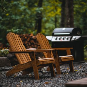 wooden outdoor lounge chairs created for one of our local clients in Washington